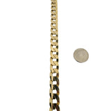 14k Yellow Gold 24.8g Solid Heavy 10mm Curb Link Bracelet Italy 7.5"