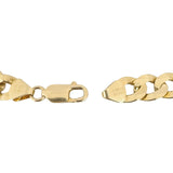 14k Yellow Gold 24.8g Solid Heavy 10mm Curb Link Bracelet Italy 7.5"