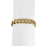 14k Yellow Gold 24.8g Solid Heavy 10mm Curb Link Bracelet Italy 7.5"
