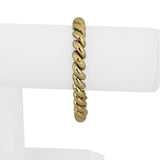 14k Yellow Gold 11.9g Faceted Ladies 8mm San Marco Link Bracelet 6.75"
