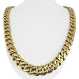 10k Yellow Gold 79.2g Thick Semi Solid 12mm Cuban Link Chain Necklace 26"