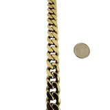 10k Yellow Gold 79.2g Thick Semi Solid 12mm Cuban Link Chain Necklace 26"
