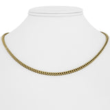 10k Yellow Gold 6g Hollow Light 2.8mm Franco Link Chain Necklace 18"