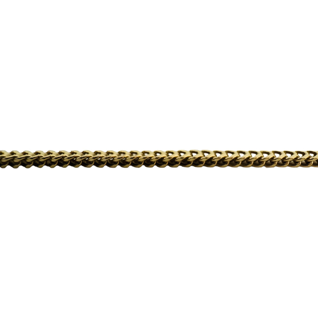10k Yellow Gold 6g Hollow Light 2.8mm Franco Link Chain Necklace 18"