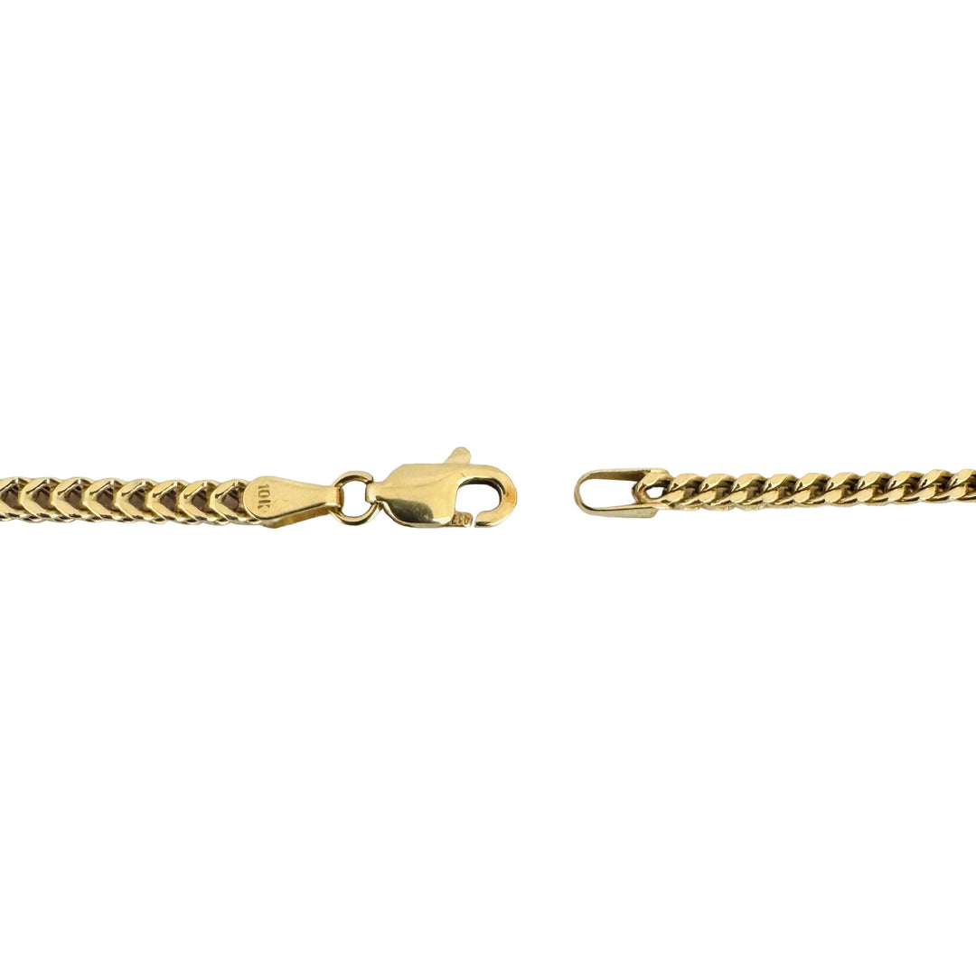 10k Yellow Gold 6g Hollow Light 2.8mm Franco Link Chain Necklace 18"