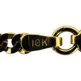 10k Yellow Gold 8.5g Solid Flat Thin 3mm Curb Link Chain Necklace Italy 20"