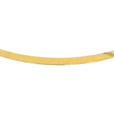 10k Yellow Gold 11.4g Solid Flat Silky 6mm Herringbone Link Necklace Italy 18"