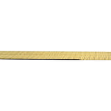 10k Yellow Gold 11.4g Solid Flat Silky 6mm Herringbone Link Necklace Italy 18"
