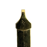 10k Yellow Gold 11.4g Solid Flat Silky 6mm Herringbone Link Necklace Italy 18"