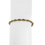 10k Yellow Gold 10.3g Solid Diamond Cut Men's 4mm Rope Bracelet 9"
