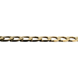 10k Yellow Gold 28g Solid Squared 7.5mm Curb Link Chain Necklace Italy 21"