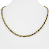 10k Yellow Gold 9.6g Hollow Light 3.5mm Franco Link Chain Necklace 20"