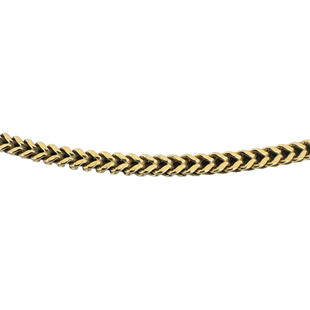 10k Yellow Gold 9.6g Hollow Light 3.5mm Franco Link Chain Necklace 20"
