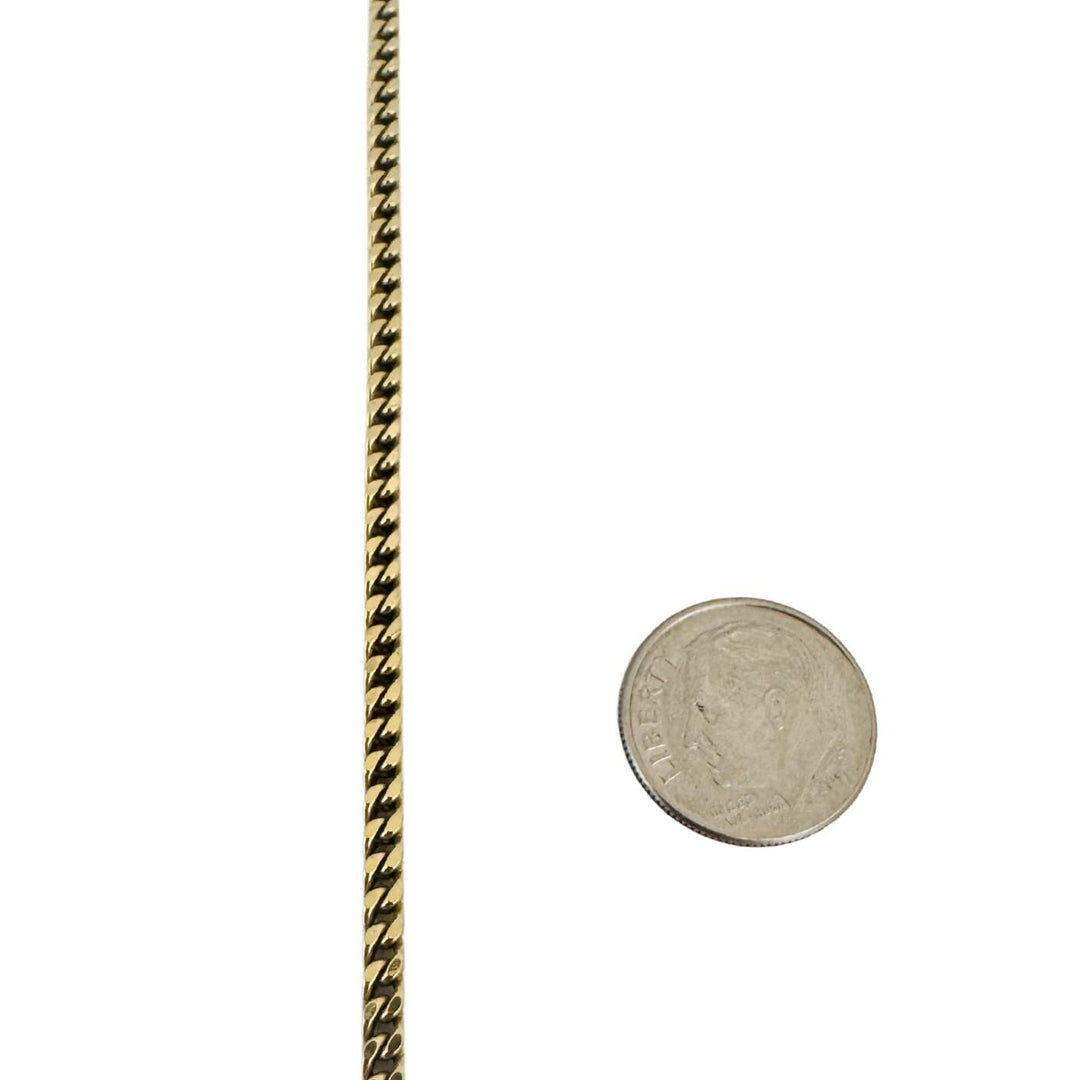 10k Yellow Gold 9.6g Hollow Light 3.5mm Franco Link Chain Necklace 20"