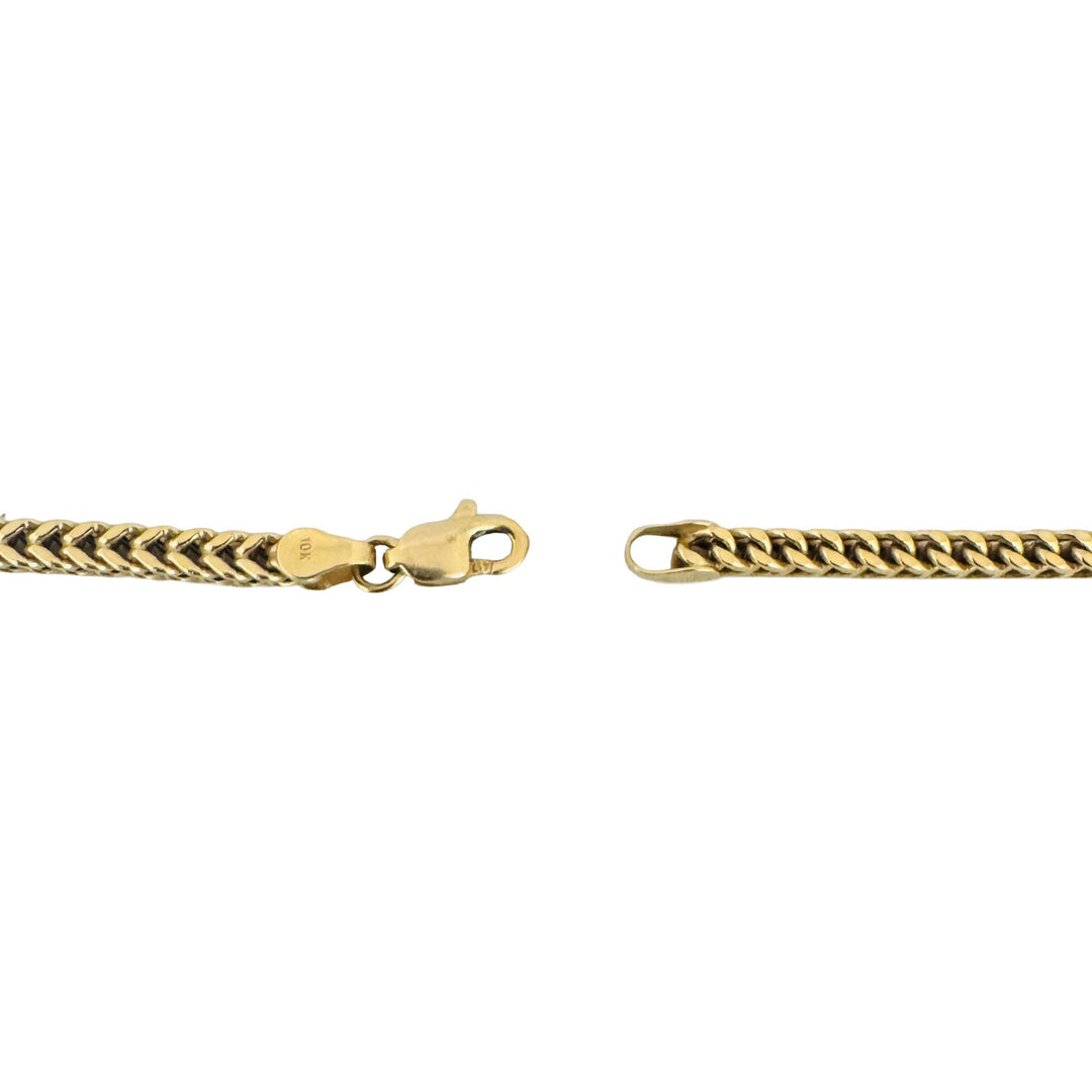 10k Yellow Gold 9.6g Hollow Light 3.5mm Franco Link Chain Necklace 20"