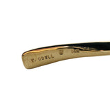 Tom Odell 14k Yellow Gold 20g Solid Hammered Abstract Cuff Bracelet 7"