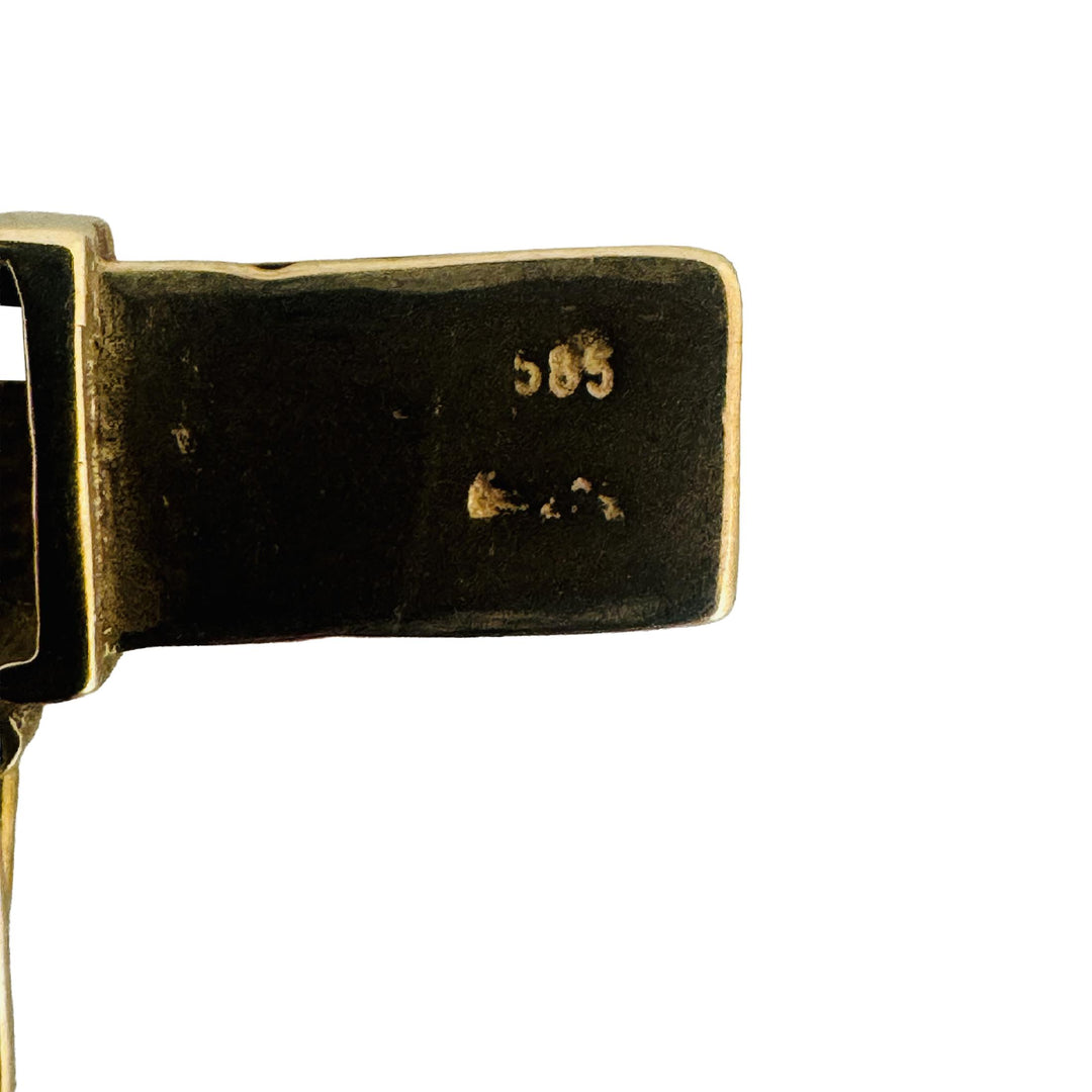 14k Yellow Gold 23.8g Solid Vintage 9mm Greek Key Panel Link Bracelet 6.75"
