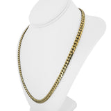 14k Yellow Gold 82.8g Solid Heavy 7mm Cuban Link Chain Necklace 22"