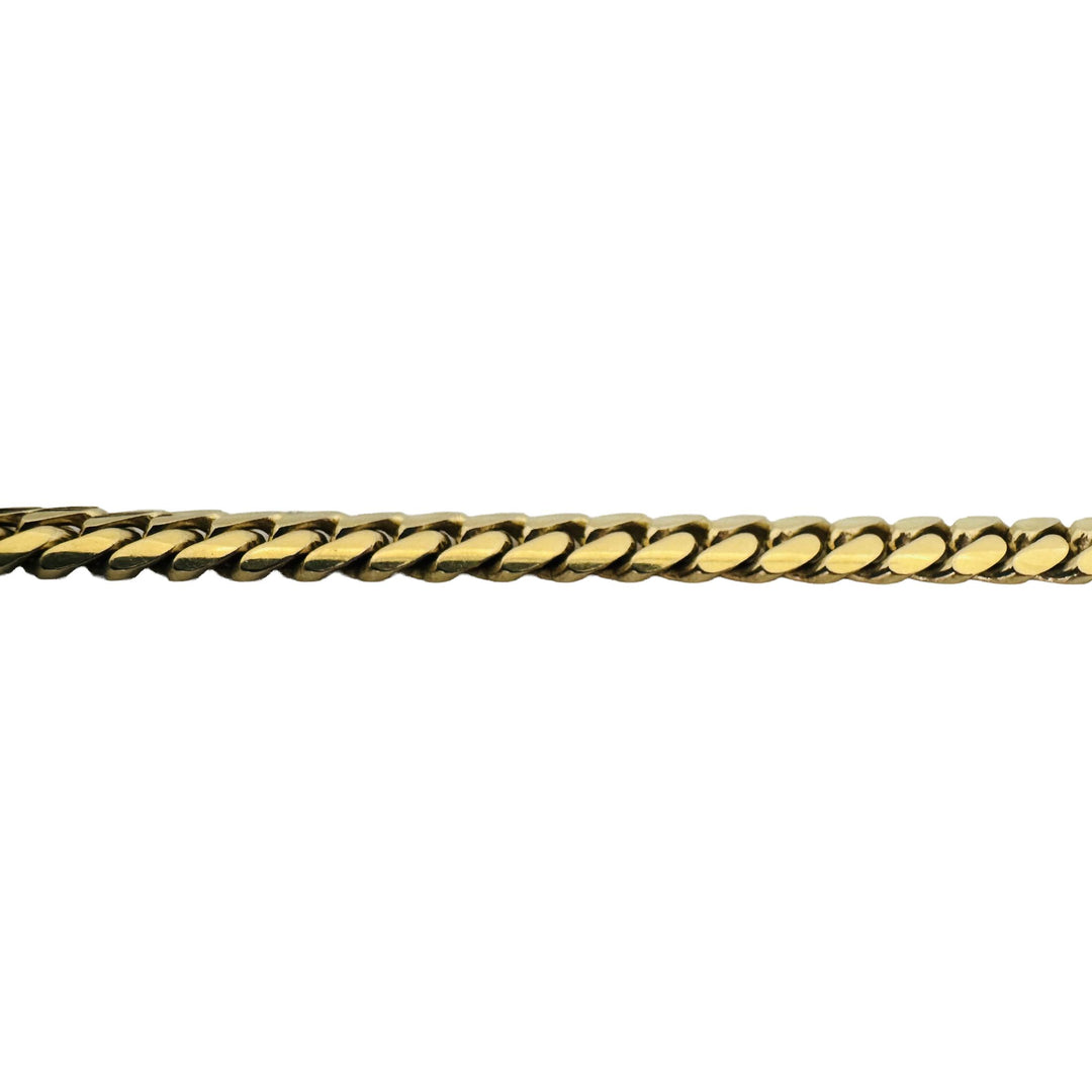 14k Yellow Gold 82.8g Solid Heavy 7mm Cuban Link Chain Necklace 22"