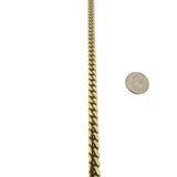 14k Yellow Gold 82.8g Solid Heavy 7mm Cuban Link Chain Necklace 22"