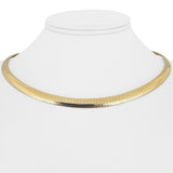 14k Yellow Gold 33.7g Solid Heavy 6mm Omega Link Necklace 16"