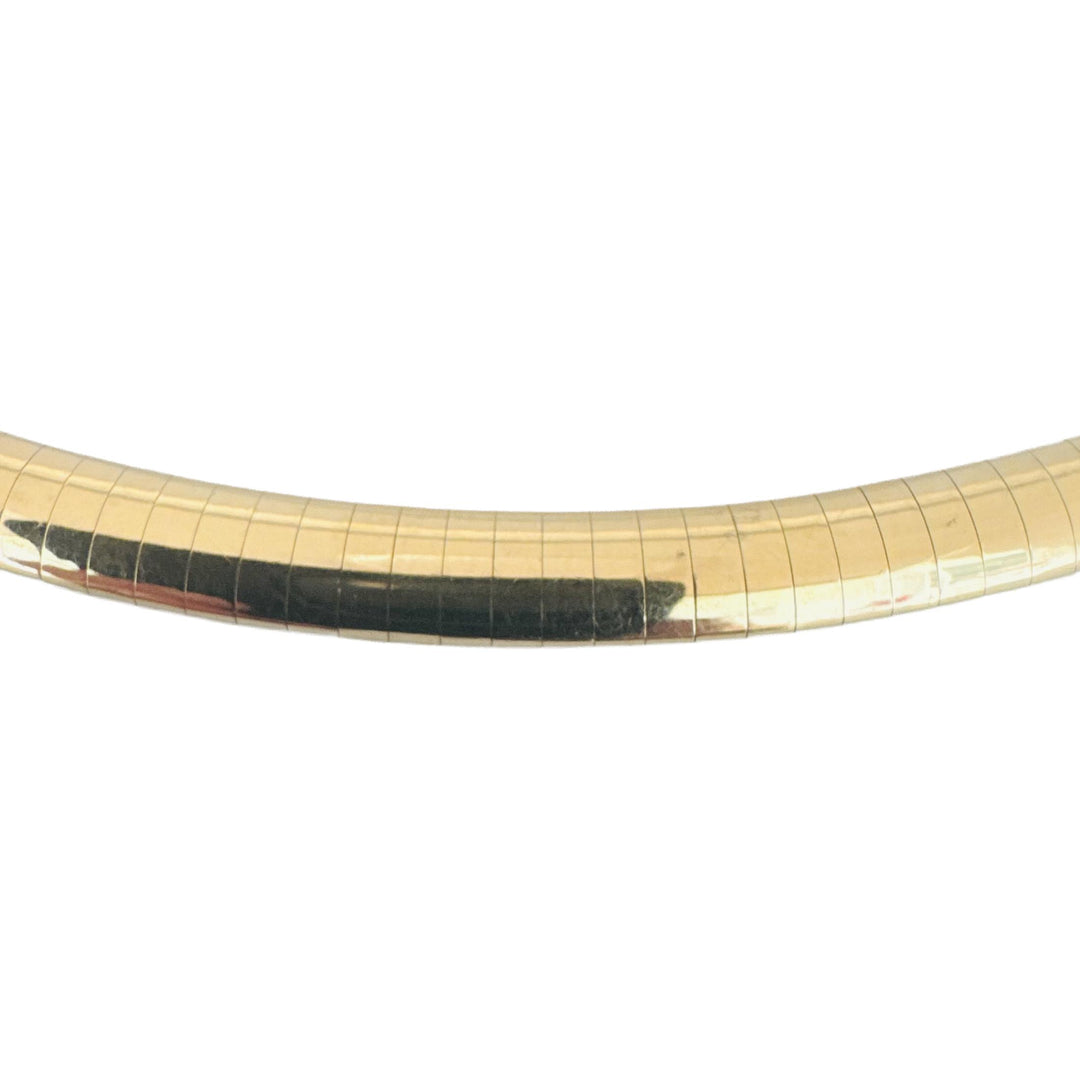 14k Yellow Gold 33.7g Solid Heavy 6mm Omega Link Necklace 16"