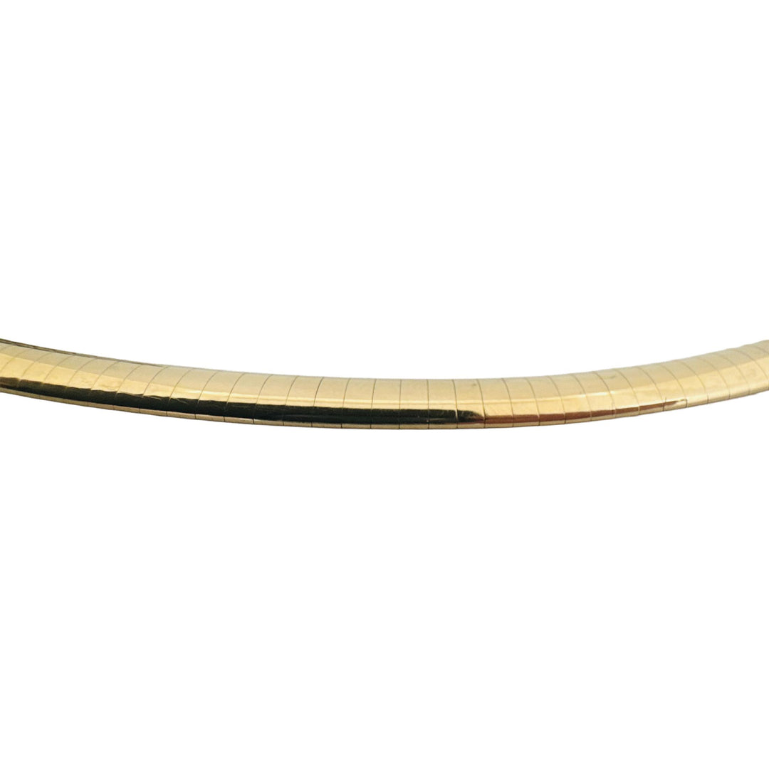 14k Yellow Gold 33.7g Solid Heavy 6mm Omega Link Necklace 16"