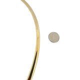 14k Yellow Gold 33.7g Solid Heavy 6mm Omega Link Necklace 16"