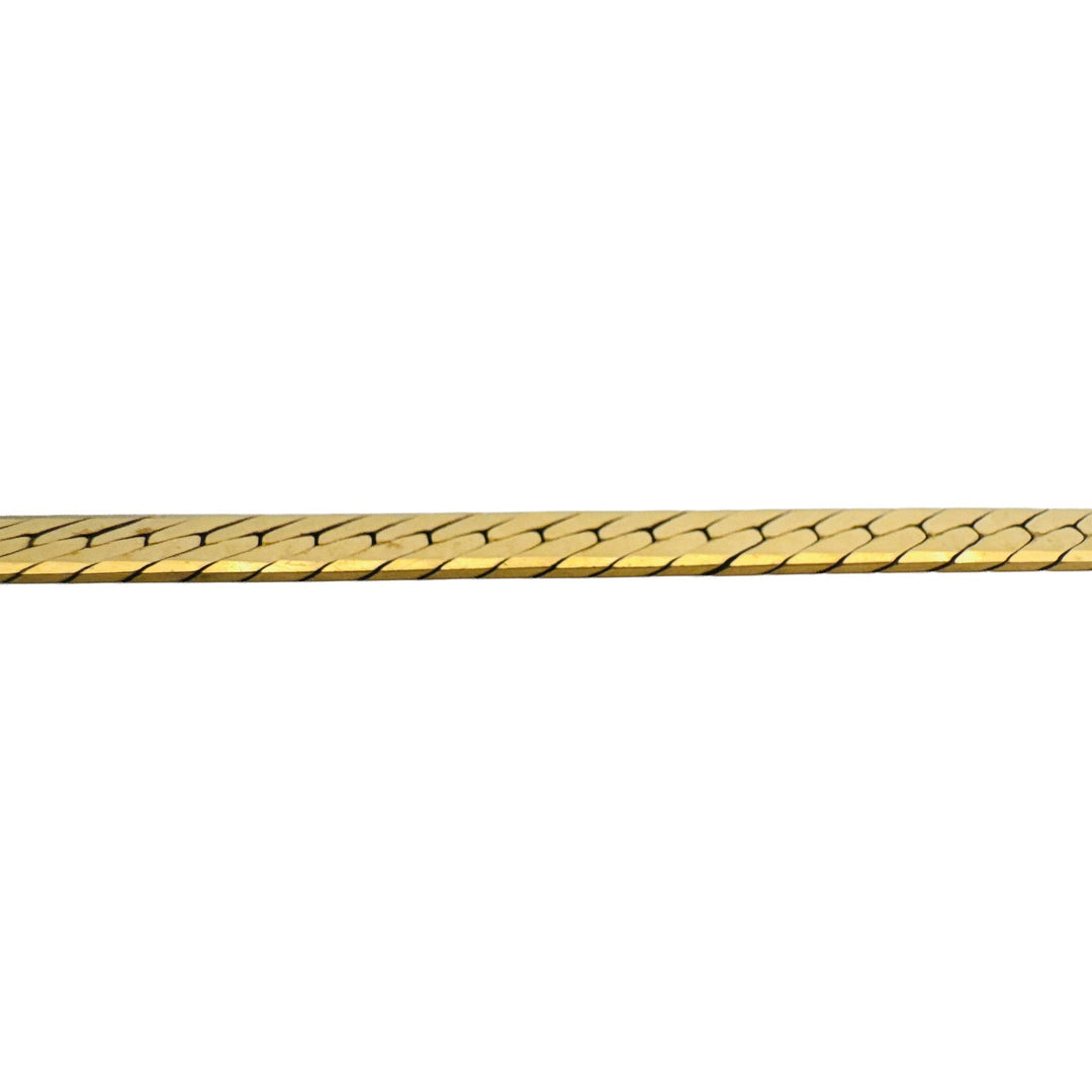 14k Yellow Gold 27.8g Solid Thick 5mm Herringbone Link Necklace Italy 20"