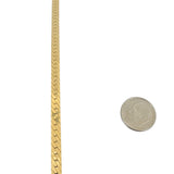 14k Yellow Gold 27.8g Solid Thick 5mm Herringbone Link Necklace Italy 20"