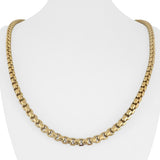 14k Yellow Gold 28.4g Vintage Milor 5mm Rounded Box Link Necklace Italy 24"