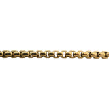14k Yellow Gold 28.4g Vintage Milor 5mm Rounded Box Link Necklace Italy 24"