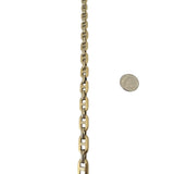 14k Yellow and White Gold 29g Hollow Mariner Link Chain Necklace Italy 24"