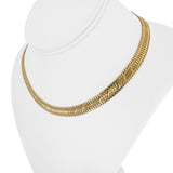 14k Yellow Gold 19.3g Solid Diamond Cut 8mm Fancy Link Mesh Necklace Italy 16"
