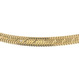 14k Yellow Gold 19.3g Solid Diamond Cut 8mm Fancy Link Mesh Necklace Italy 16"
