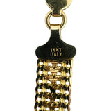 14k Yellow Gold 19.3g Solid Diamond Cut 8mm Fancy Link Mesh Necklace Italy 16"