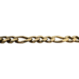 14k Yellow Gold 34.3g Solid Men's 9mm Figaro Link Bracelet Italy 9"