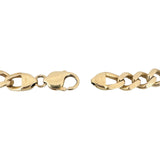 14k Yellow Gold 34.3g Solid Men's 9mm Figaro Link Bracelet Italy 9"