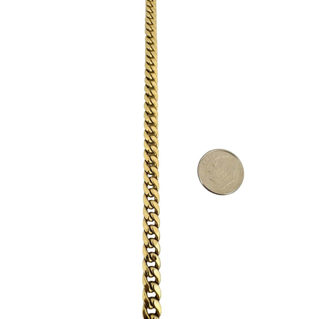 14k Yellow Gold 10g Hollow Men's 6mm Cuban Curb Link Bracelet 8.5"
