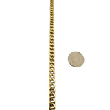 14k Yellow Gold 10g Hollow Men's 6mm Cuban Curb Link Bracelet 8.5"