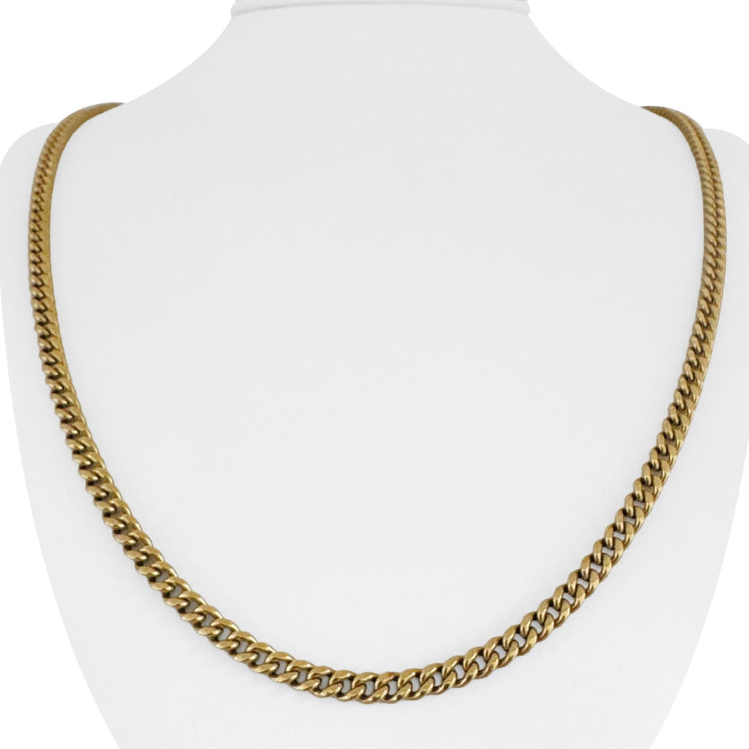 14k Yellow Gold 13.2g Hollow Light 4.5mm Curb Link Chain Necklace 24"