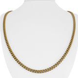 14k Yellow Gold 13.2g Hollow Light 4.5mm Curb Link Chain Necklace 24"