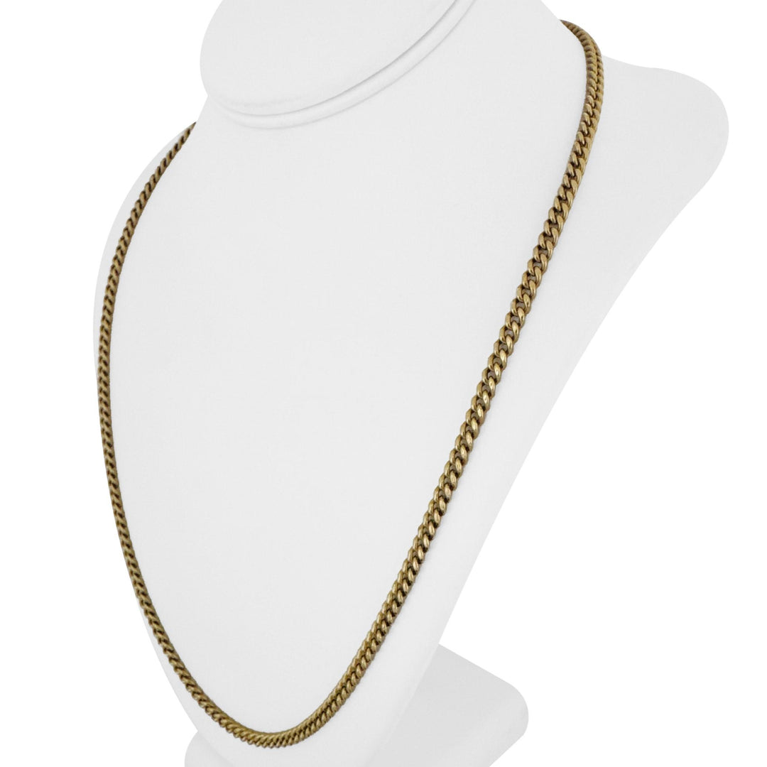 14k Yellow Gold 13.2g Hollow Light 4.5mm Curb Link Chain Necklace 24"