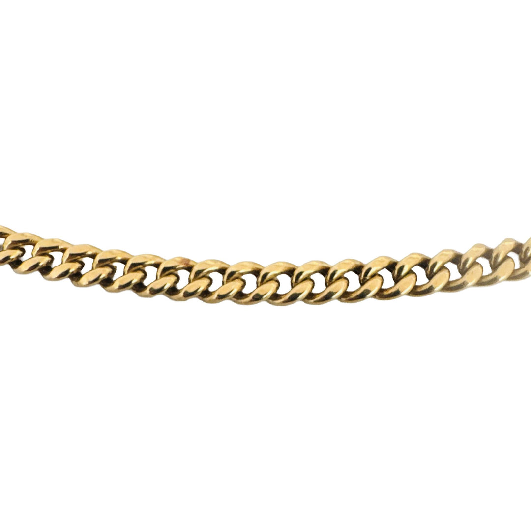 14k Yellow Gold 13.2g Hollow Light 4.5mm Curb Link Chain Necklace 24"
