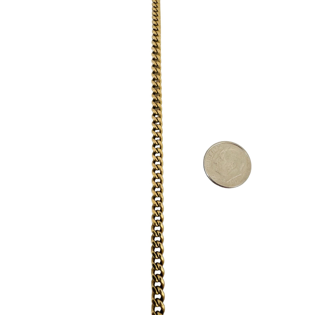 14k Yellow Gold 13.2g Hollow Light 4.5mm Curb Link Chain Necklace 24"