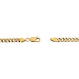 14k Yellow Gold 13.2g Hollow Light 4.5mm Curb Link Chain Necklace 24"