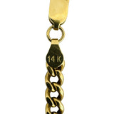 14k Yellow Gold 13.2g Hollow Light 4.5mm Curb Link Chain Necklace 24"