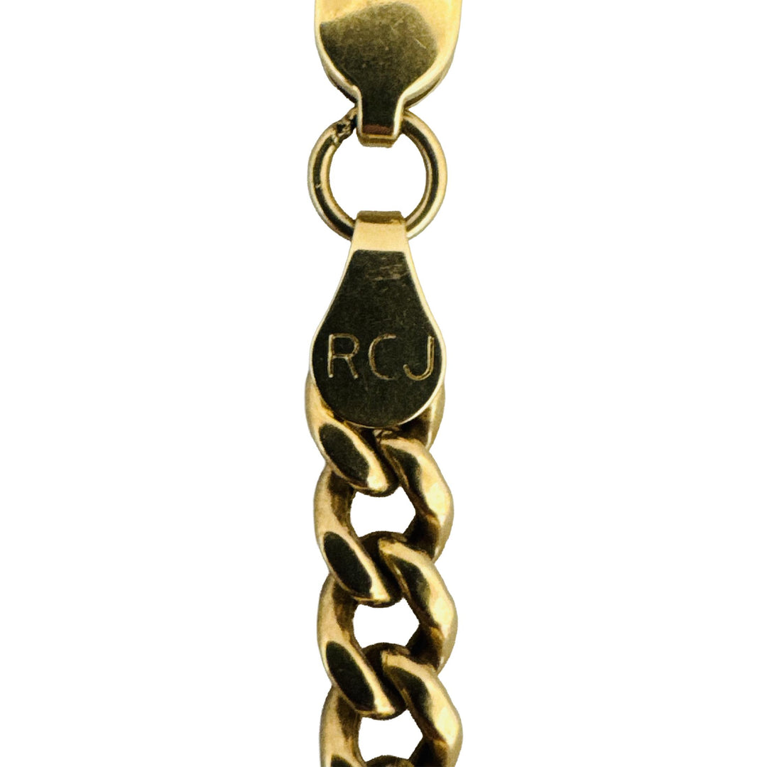 14k Yellow Gold 13.2g Hollow Light 4.5mm Curb Link Chain Necklace 24"