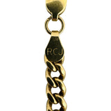 14k Yellow Gold 13.2g Hollow Light 4.5mm Curb Link Chain Necklace 24"