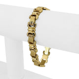14k Yellow Gold 18.9g Ladies Polished 10mm Fancy Link Bracelet Italy 7.5"